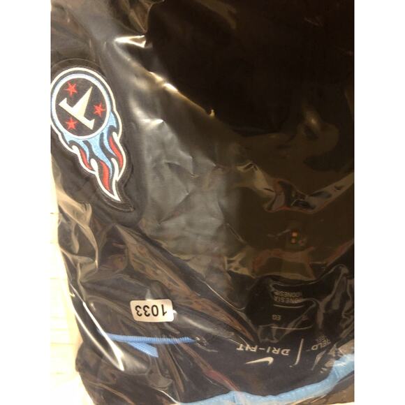 Tennessee Titans Nike Windbreaker Mens XL Blue NFL On Field 1/4 Zip Jacket - Picture 10 of 10